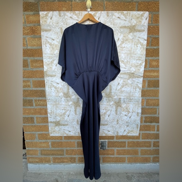 Anthropologie BHLDN Amelia Deep-V Satin Maxi Dress size 22 W - Picture 9 of 15